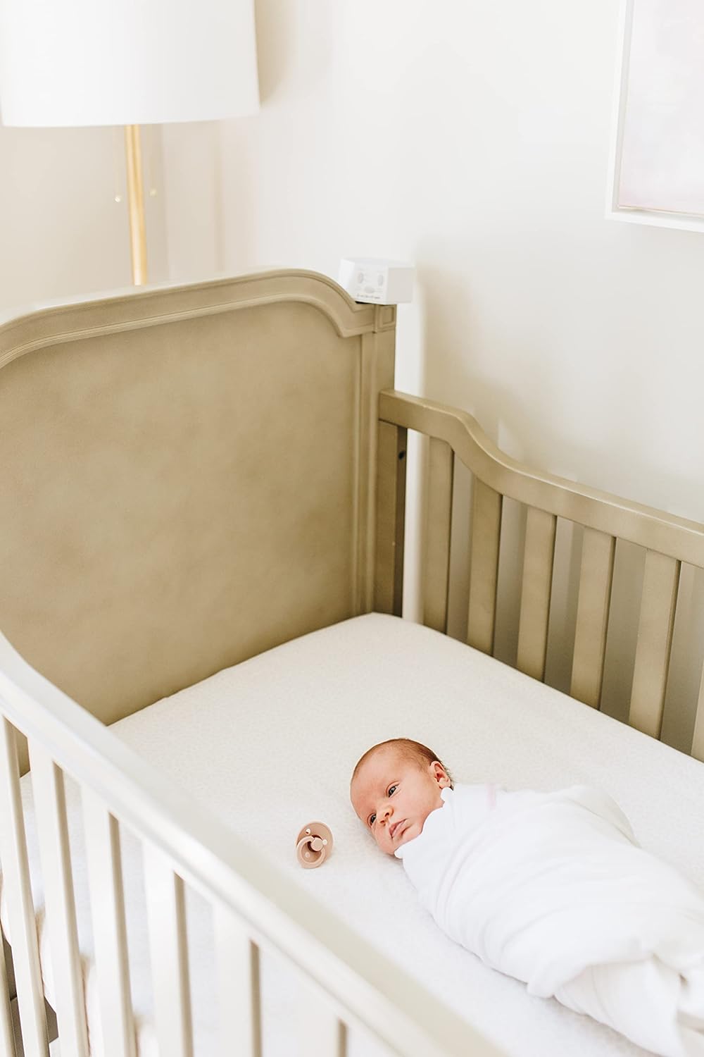 MOMS ON CALL Baby Swaddle 0-3 Months Newborn, Essential Swaddle Blanket | 48X48 | Cotton (Modern White) - Image 3